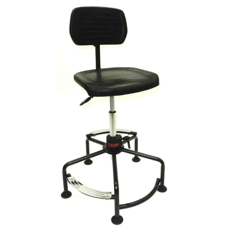 Adjustable Workbench Stool with Ergonomic Back Support | Lyon