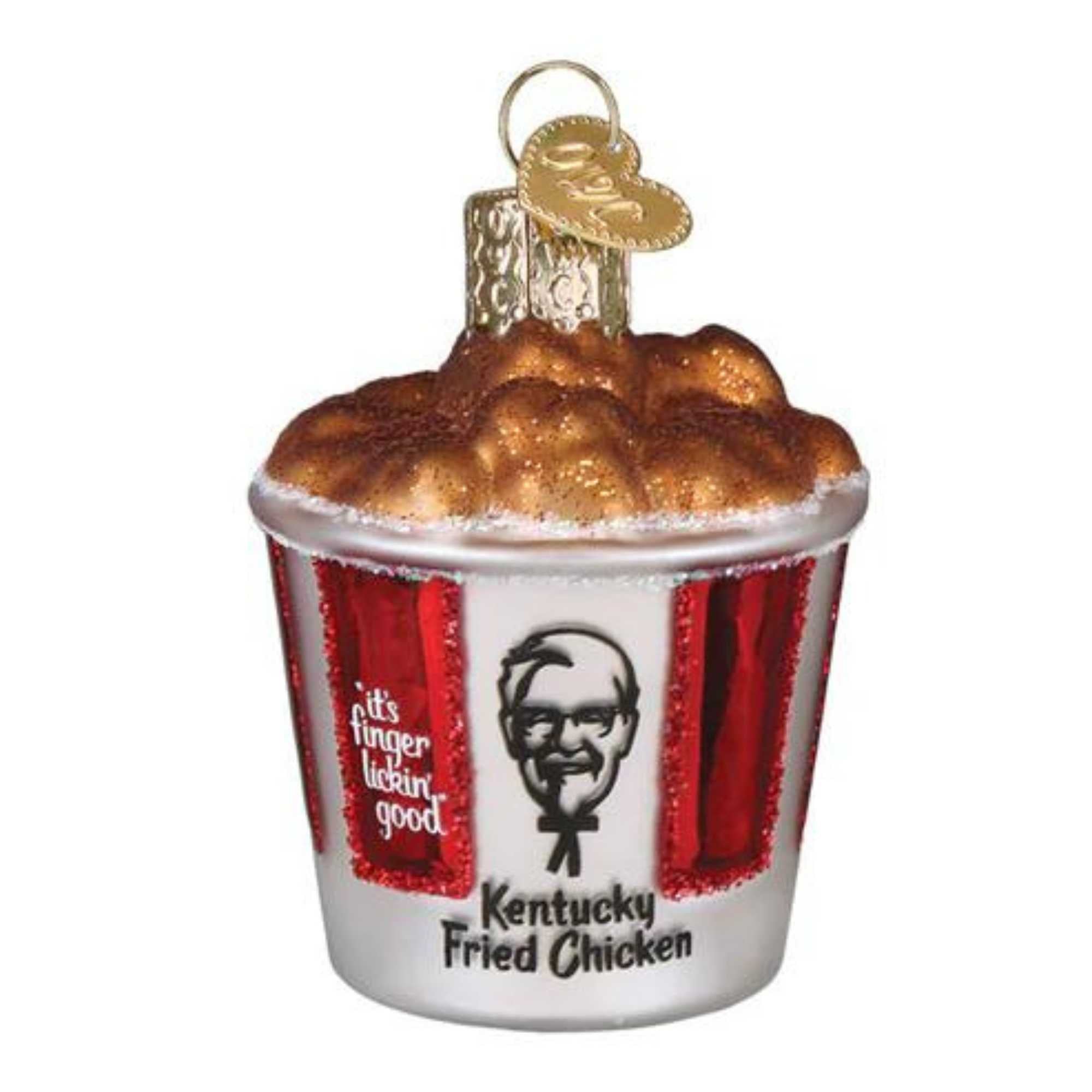 Old World Christmas 2.50In Kfc Bucket Of Chicken, Glass, It's