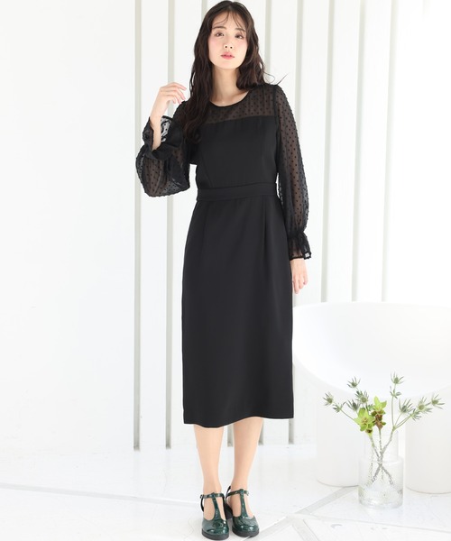 PourVous（プールヴー） ドレス フロッキードット パーティードレス