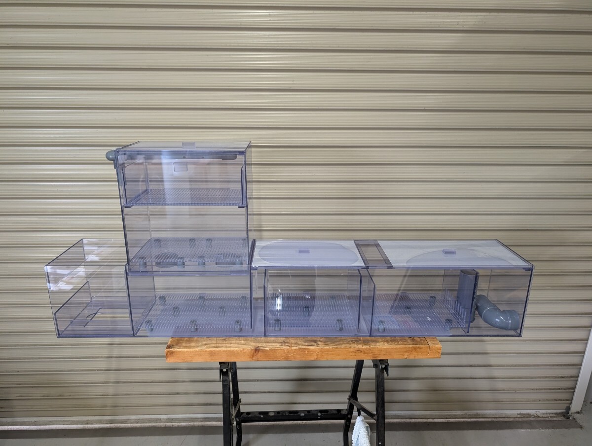 120cmアクリル水槽用 上部フィルター 三面ブラック 水中ポンプ仕様