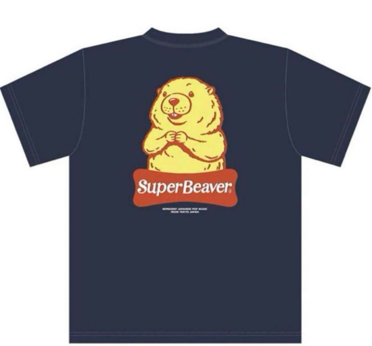 SUPER BEAVER アメリカンビーバーロゴTシャツ Lサイズ ネイビー｜Yahoo