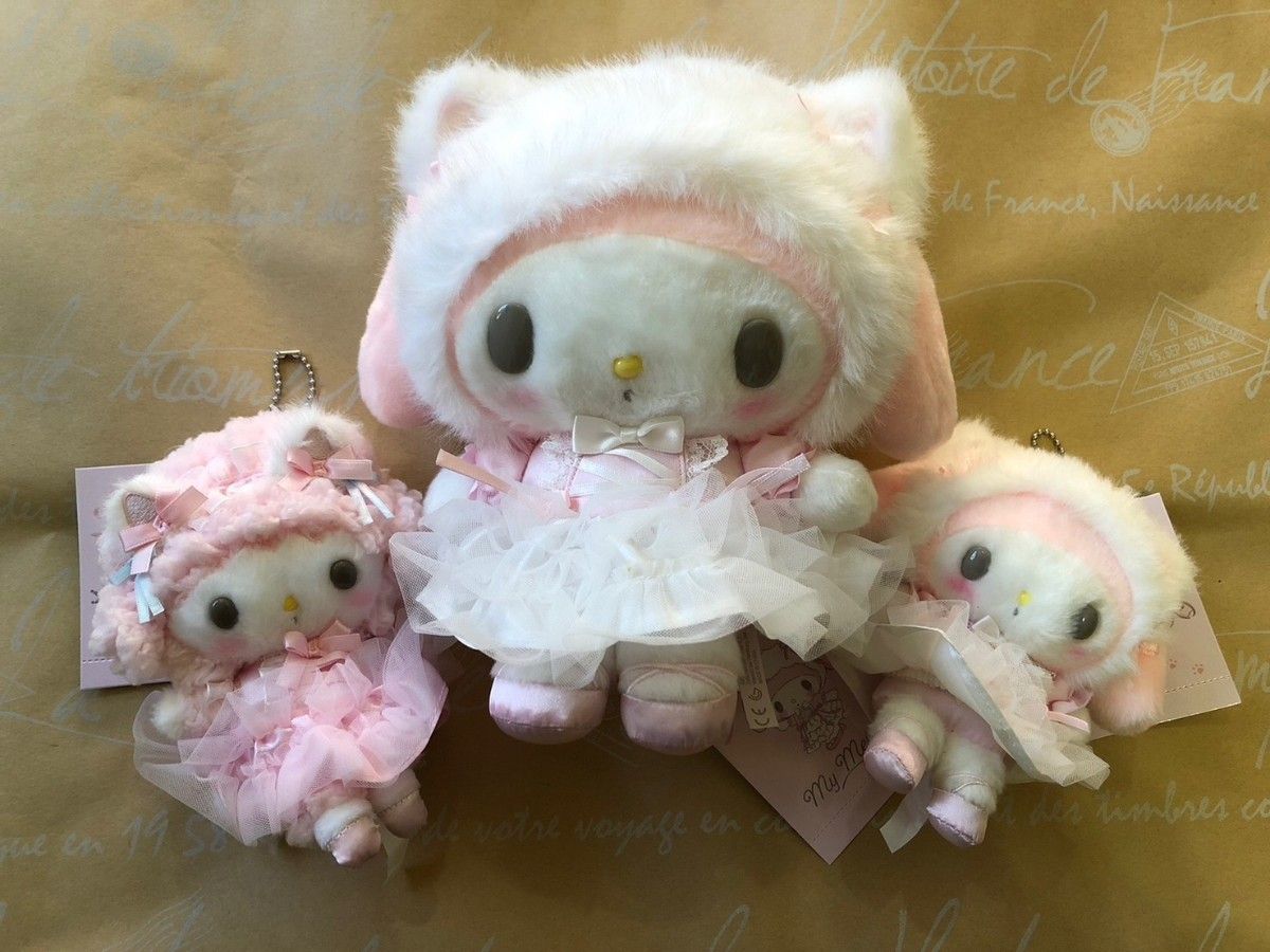 サンリオ 白猫バレリーナ ショートケーキ マスコット マイメロディ