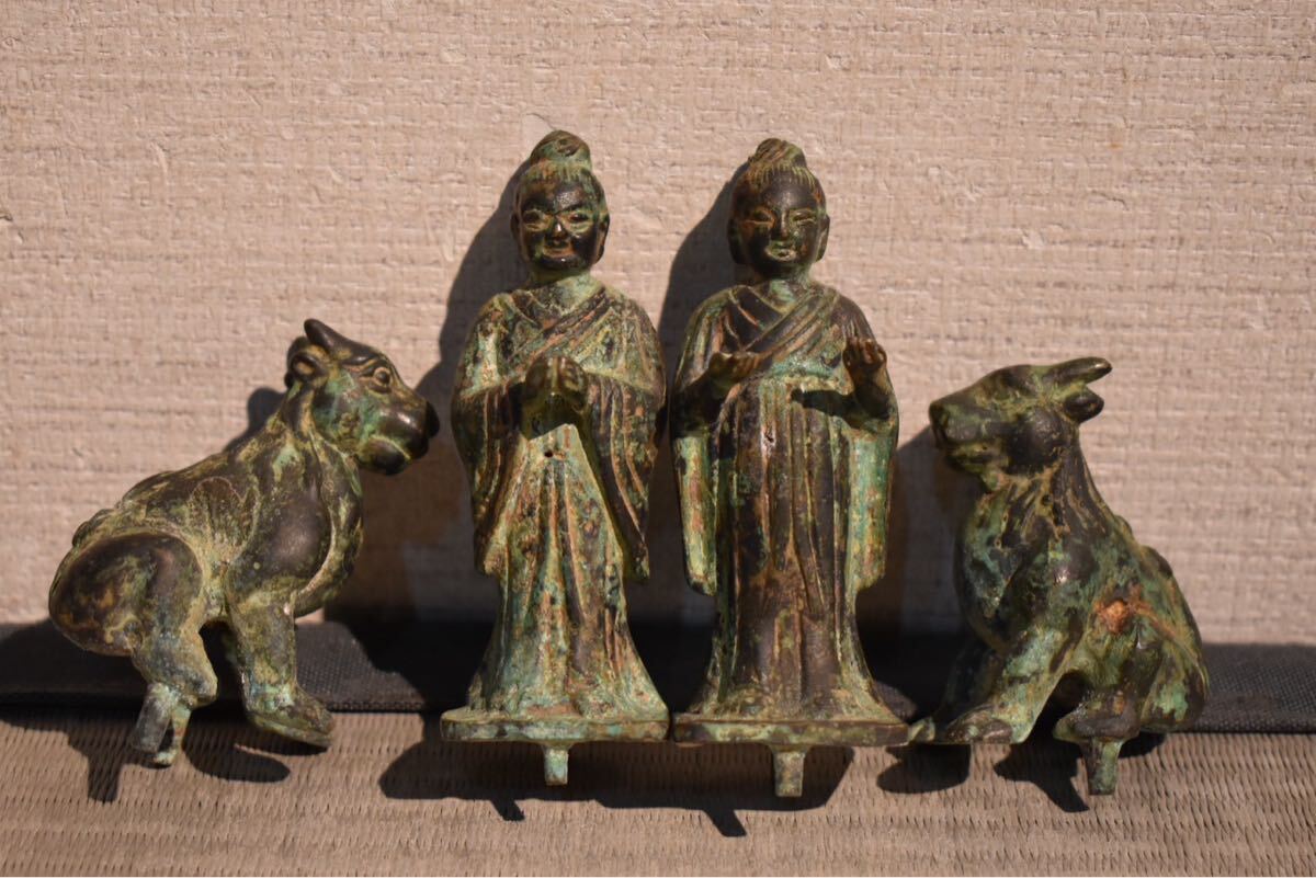 仏教美術 古銅鍍金 仏像 豆仏 懐中仏 置物 V R5655 仏教美術 古銅鍍金