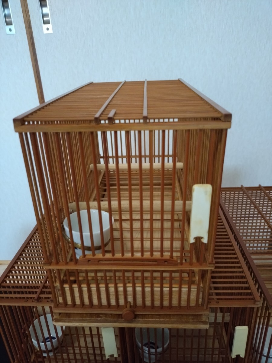 鳥かご 竹細工 メジロ籠 鳥籠 アンティーク 昭和レトロ カゴ 竹籠 竹製