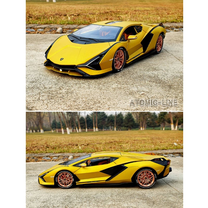 Lamborghini Sian イエローのオープンカー型ミニカー Lamborghini Sian