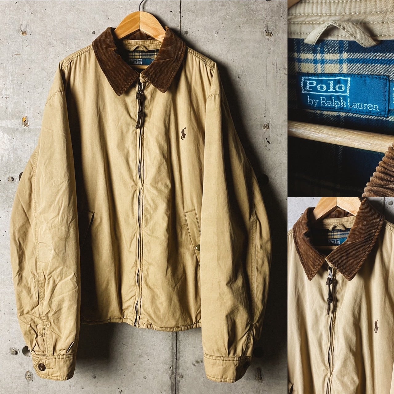 POLO by Ralph Lauren スウィングトップジャケット 襟コーデュロイ
