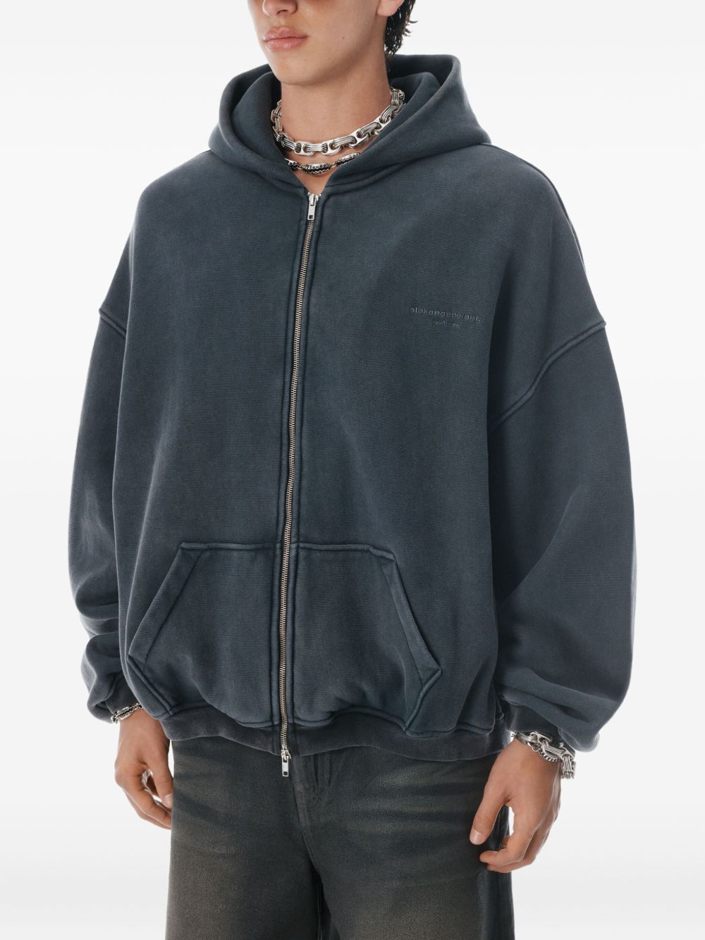 Alexander Wang ジップアップ パーカー | ブラック | FARFETCH JP