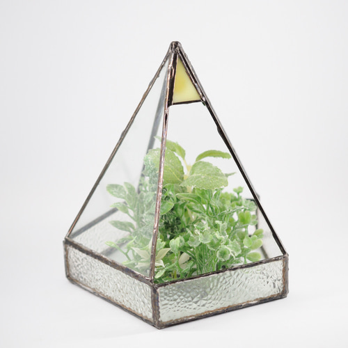 いにしえのテラリウム 五角形 ステンドグラス 昭和型ガラス SDGs