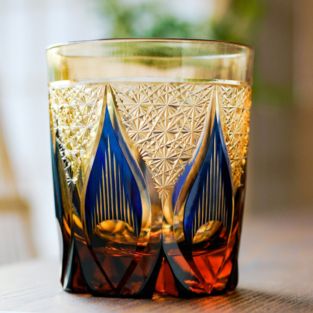 Hand Blown Bohemian Czech Crystal Spirits Cup Hand Cut to Clear