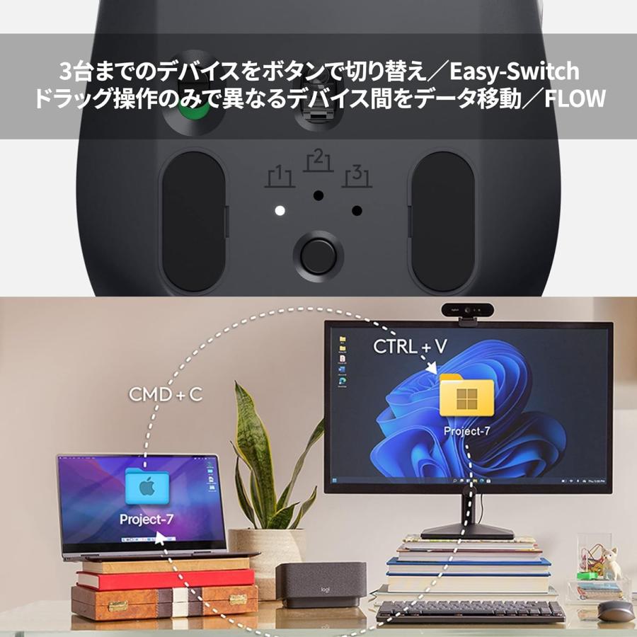 ロジテック Logitech MX ANYWHERE 3S MX1800GR グラファイト 充電式