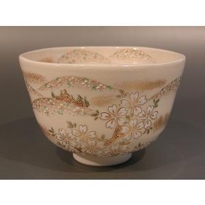 茶道具 抹茶茶碗 色絵 椿画、京都 相模竜泉作、桐共箱 新品。 : 佐藤