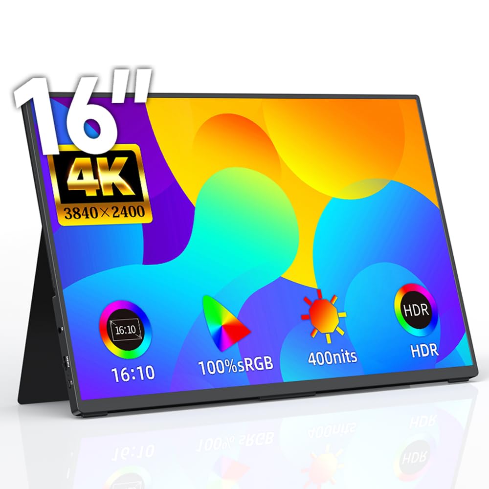 Amazon.co.jp: Upperizon モバイルモニター 16インチ 4K 非光沢IPS 100