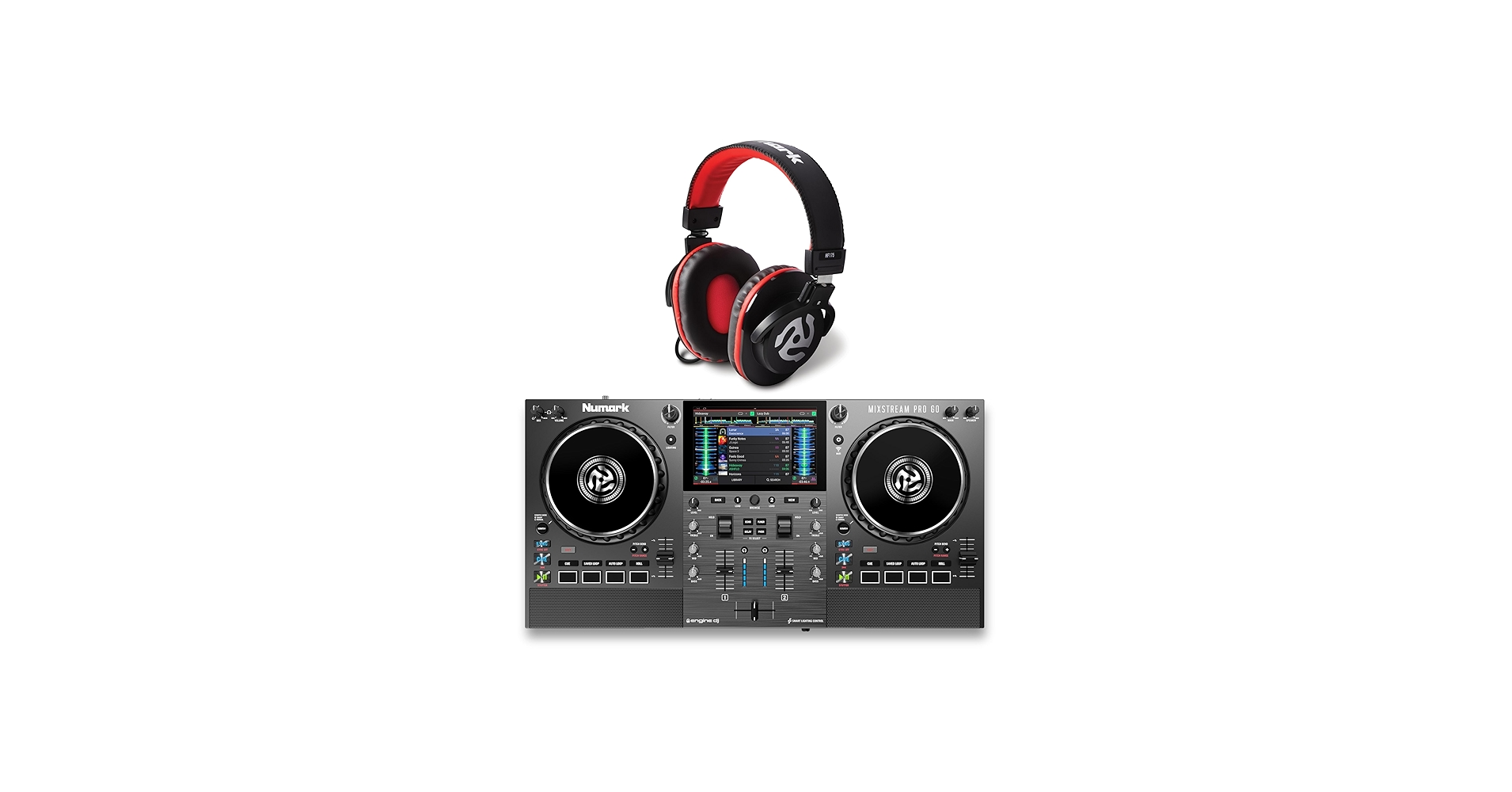 Amazon.com: Numark Mixstream Pro Go DJ Controller Bundle with