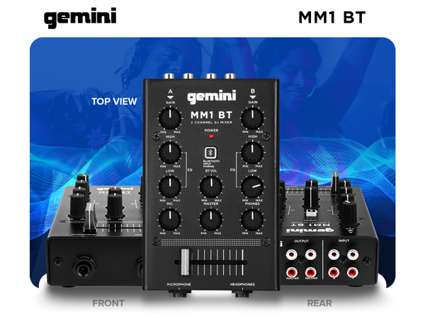 Amazon.com: Gemini Portable Bluetooth DJ Mixer – 2-Channel Mini