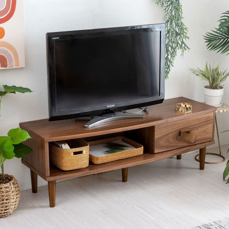 ニトリ 木製テレビ台 ブラウン コレクション 引き出し付き ニトリ
