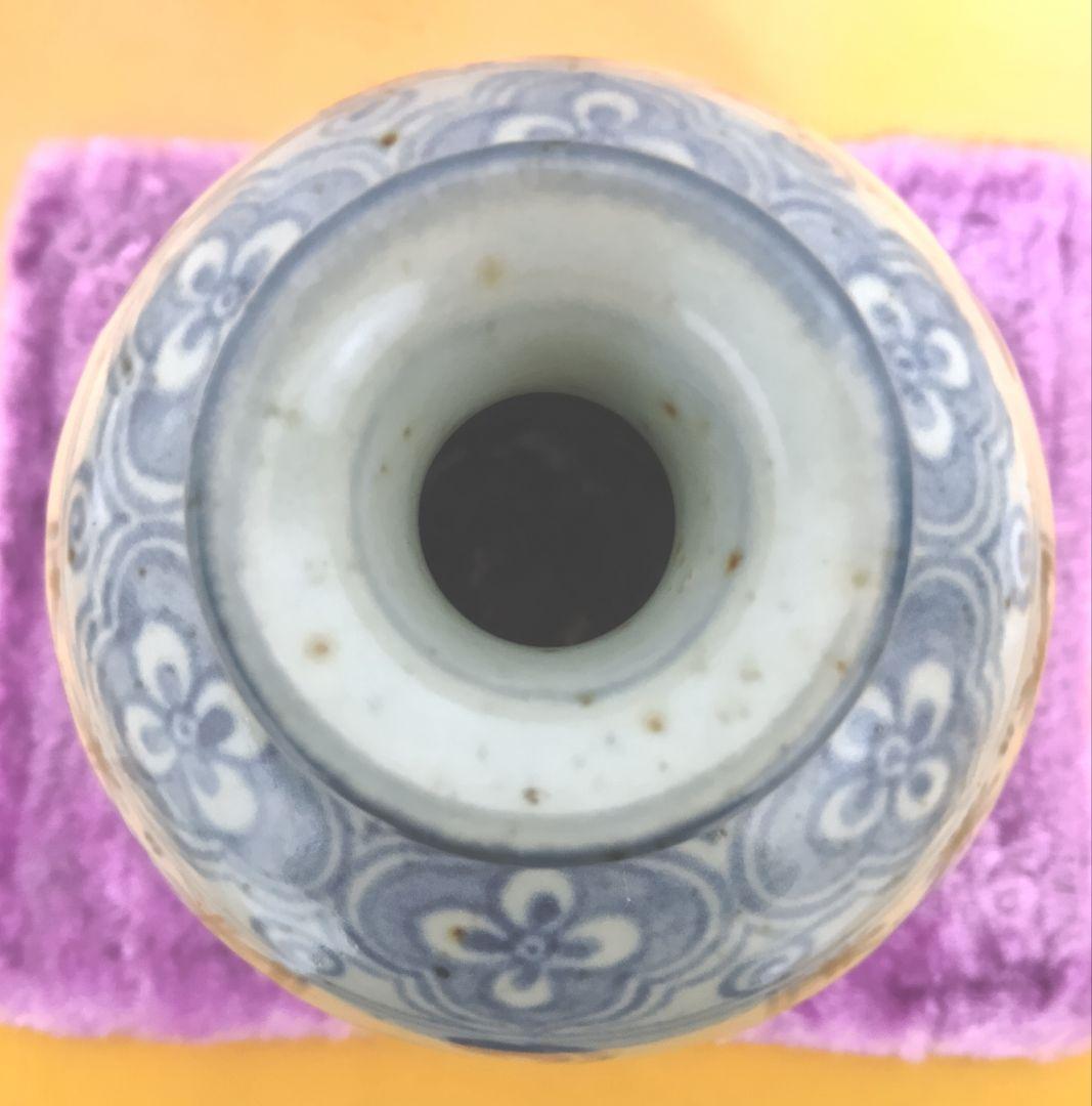 骨董品 萬古焼 華器 岸園山 花瓶 花器 花生 花入 呉須模様 - メルカリ