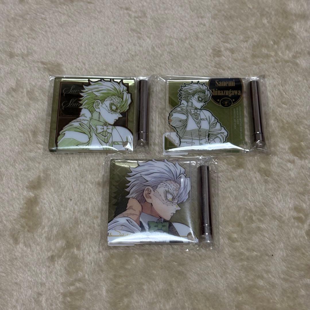 モクテルバー 不死川実弥 缶バッジ ミニアクリルパネル セット