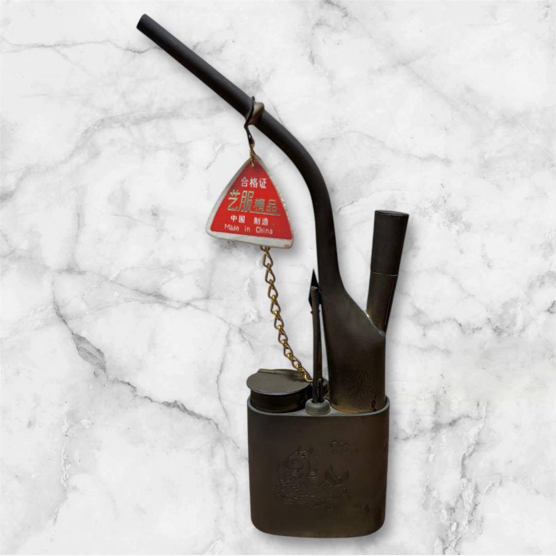 中国古水パイプ 水煙管 煙管 喫煙具 骨董 、旧家蔵出し、風水、縁起物