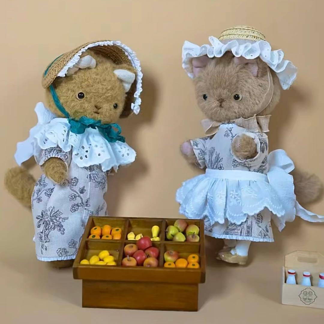 上品な猫さん アーティストベア 海外作家様 テディベア ハンドメイド 置物