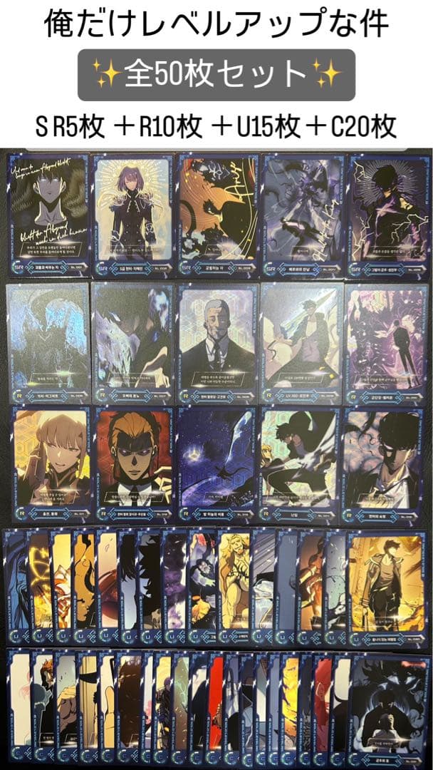 韓国 正規品 俺だけレベルアップな件 コレクションカード SR フルセット 韓国 コミック グッズ『俺だけレベルアップな件 コレクションカード