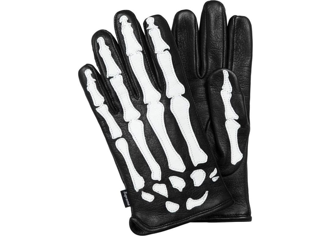 Supreme Vanson Leather X-Ray グローブ 黒 骨手袋 Supreme×Vanson 'Leather X-Ray Gloves'レザー グローブ 手袋 バンソン